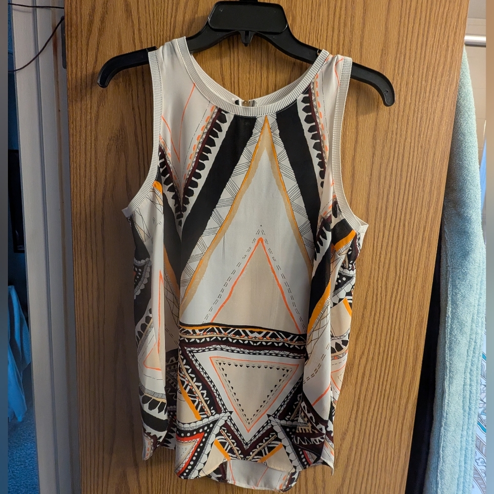 Mossimo Supply Co. Geometric Tank Top - Black, Orange, White
